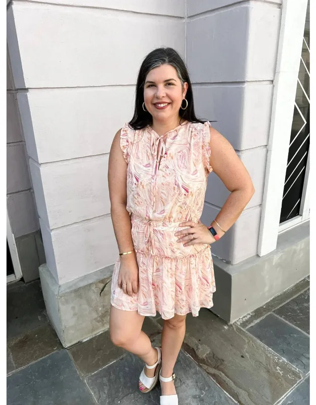 Sheer Tiered Mini Dress
