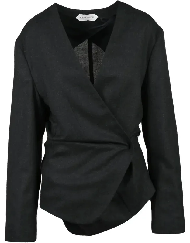Virgin Wool Asymmetric Jacket