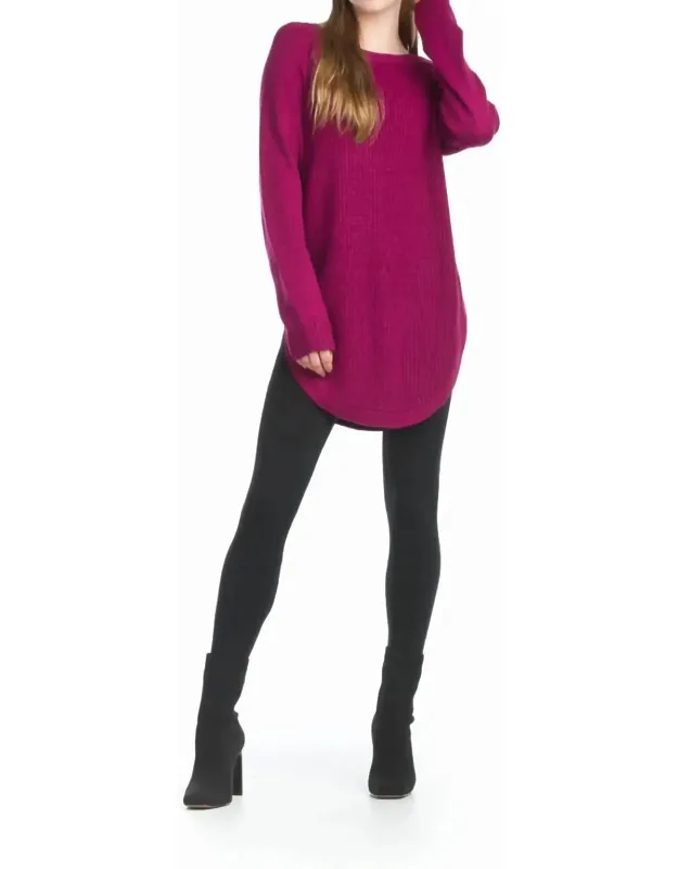 Long Sleeve Sweater With Zip Side