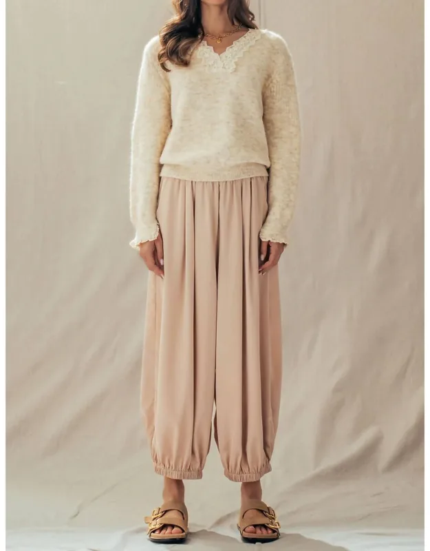 Boho Relaxed Fit Elastic Cuff Jogger Pants