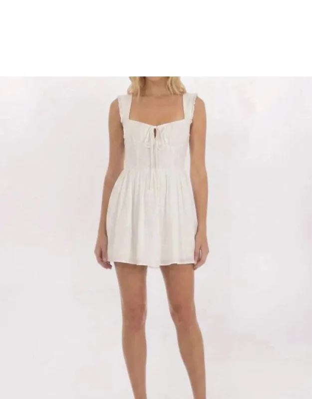 Eyelet Corset Mini Dress