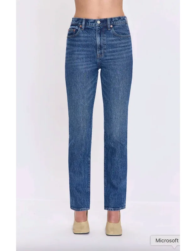 High Rise Slim Straight Jeans