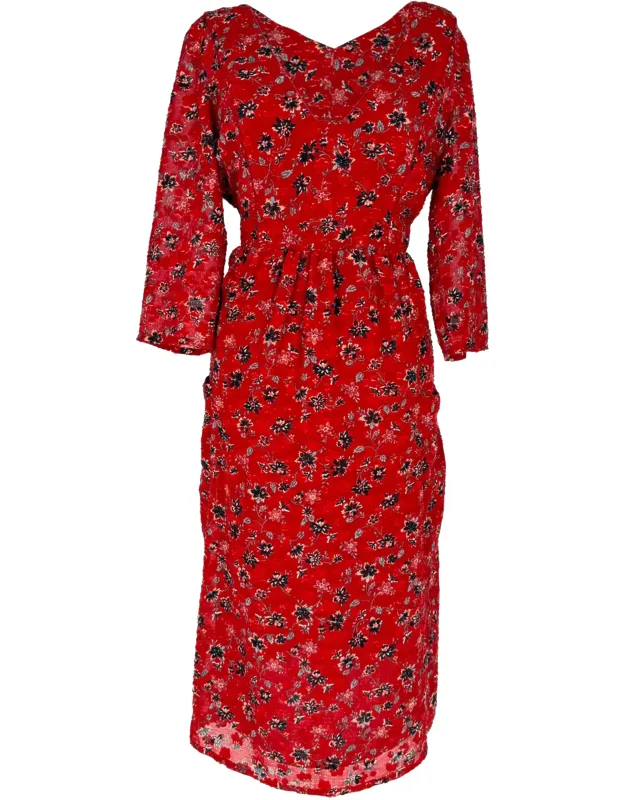 Floral-print Midi Dress