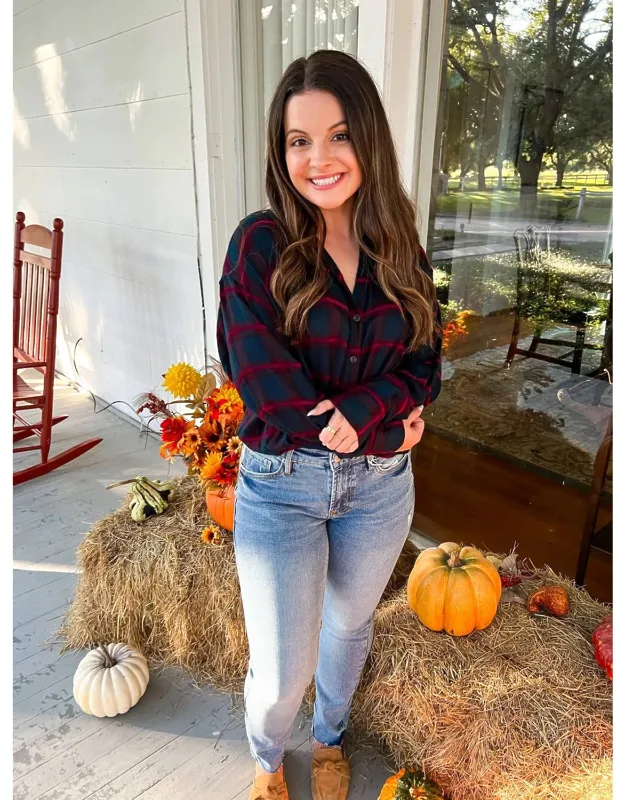 Tessa Crop Flannel Shirt