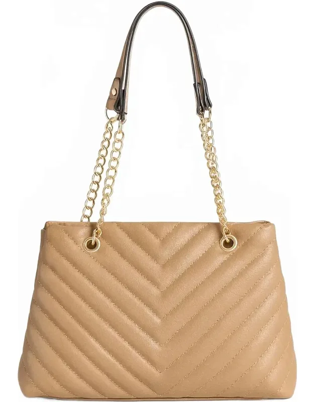 Quilted Tote Bag With Wallet