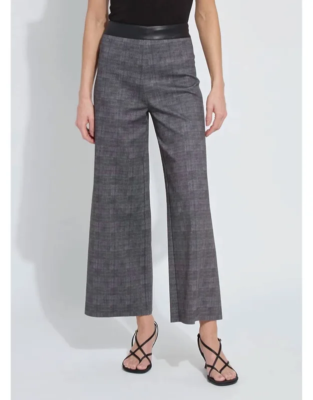 Hi Waist Wide Leg Printed Pants