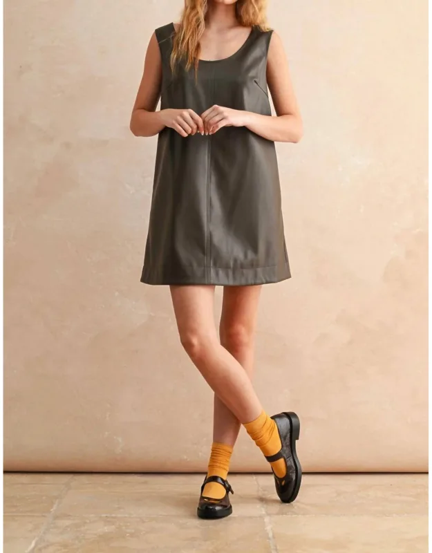 Branch Leather Tank Dress
