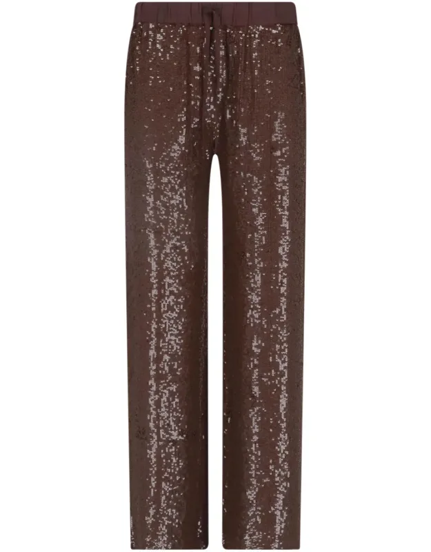 Viscose Sequin Straight-leg Pants