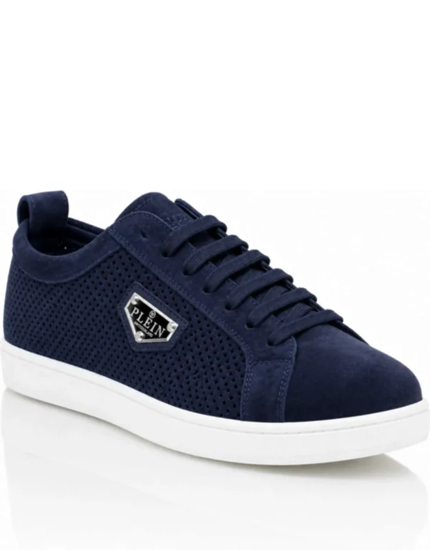 Perforated Suede Low-top Sneakers