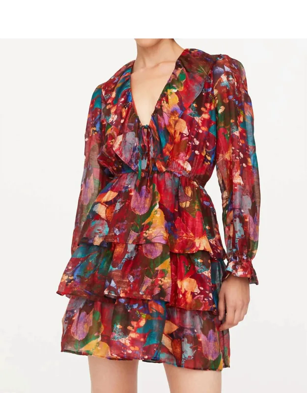 Una Dress In Long Sleeve Dress & Feminine Ruffles