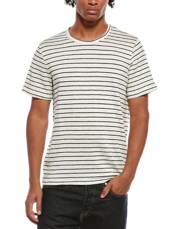 Stretch Linen-blend Crewneck T-shirt