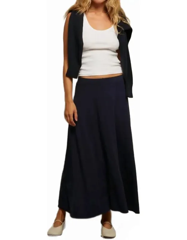 Liza Slub Jersey Circular Maxi Skirt