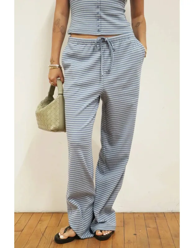 Dylan Stripe Knit Wide Leg Pants