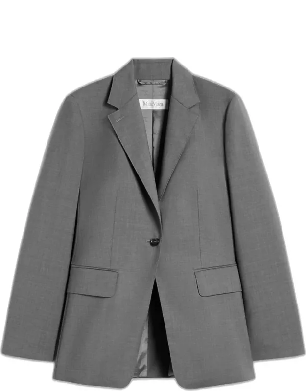 Single-breasted Woollen Cloth Blazer