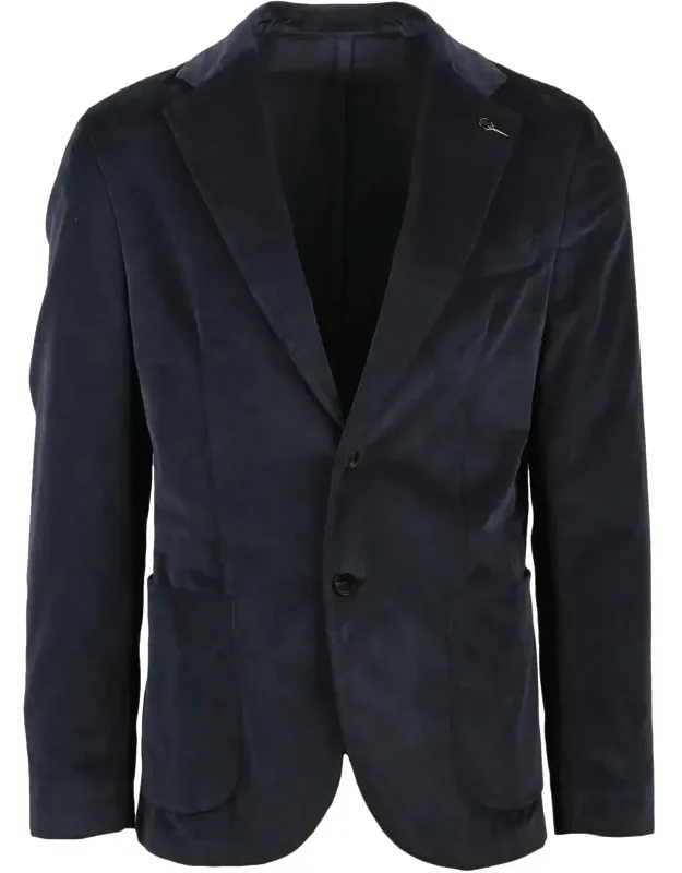Cotton Modal Velvet Jacket With Textured Finish And Button Closure
