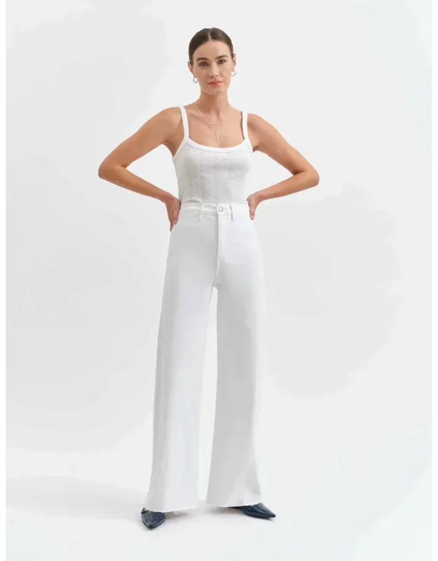 Far Out With Seaming High Rise Wide Leg Jeans