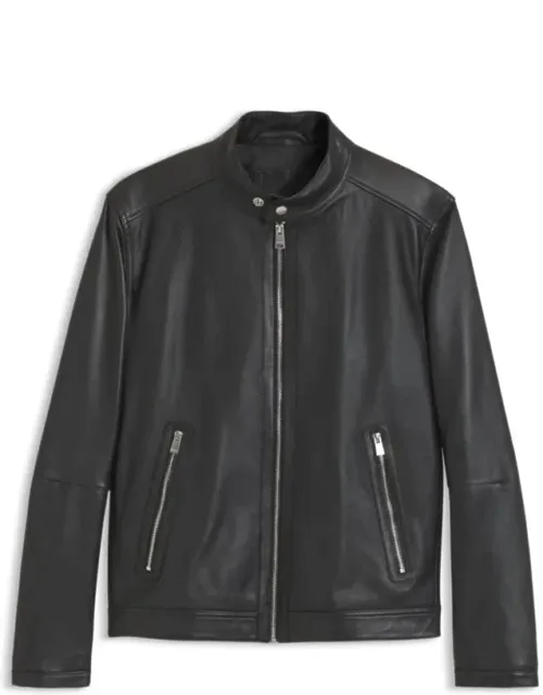 Grained Leather Jacket