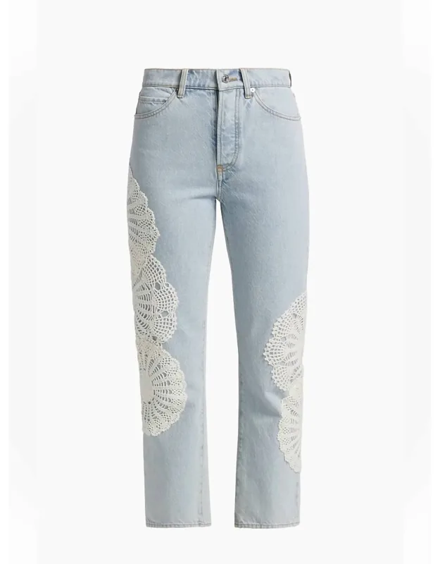 Crochet Vertical Drop Jeans