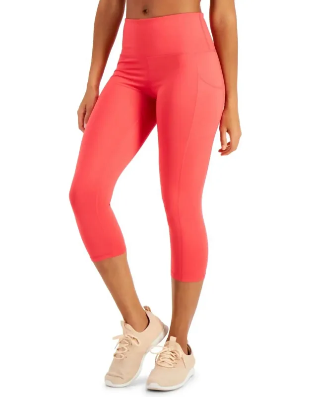 High-rise Side-pocket Cropped Leggings