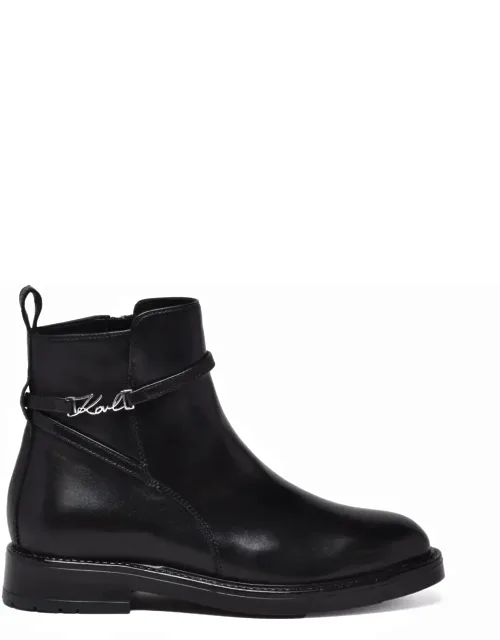 Leather Zip Ankle Boots