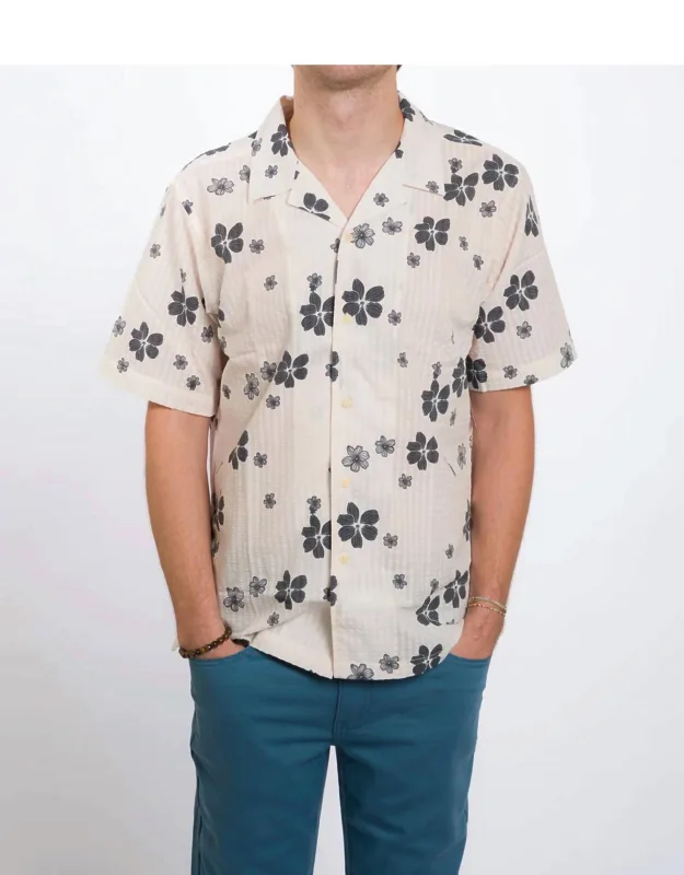 Playa Camp Short Sleeve Woven Button Down Shirt