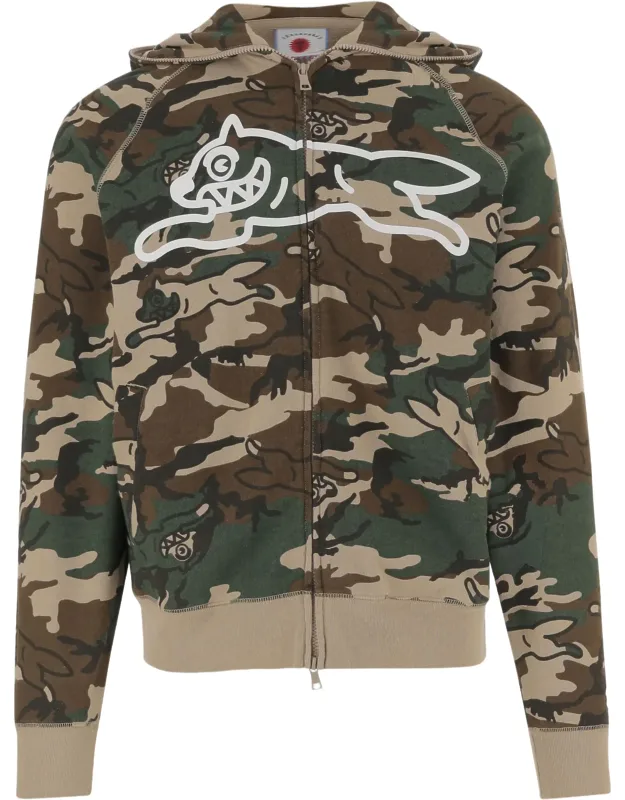 Camouflage Print Cotton Hoodie