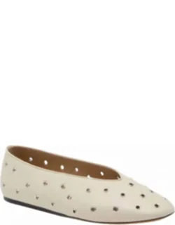 Regency Eyelet Studded Leather Slippers