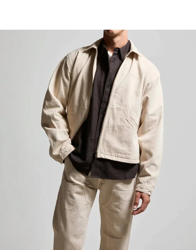 Zed Zip Cotton Twill Harrington Jacket