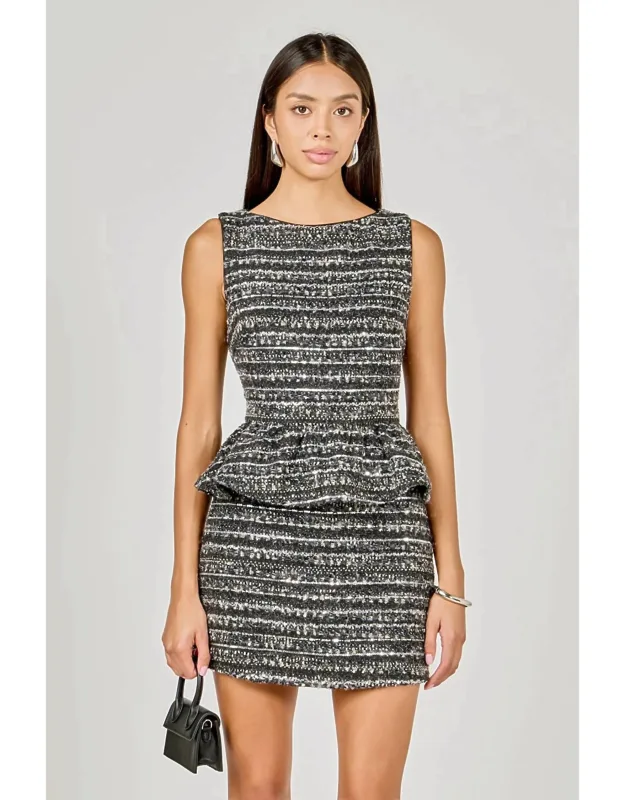 Sequin Textured Mini Skirt