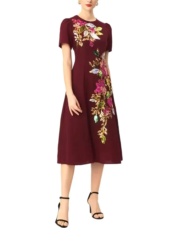 Short Sleeve Midi Dress