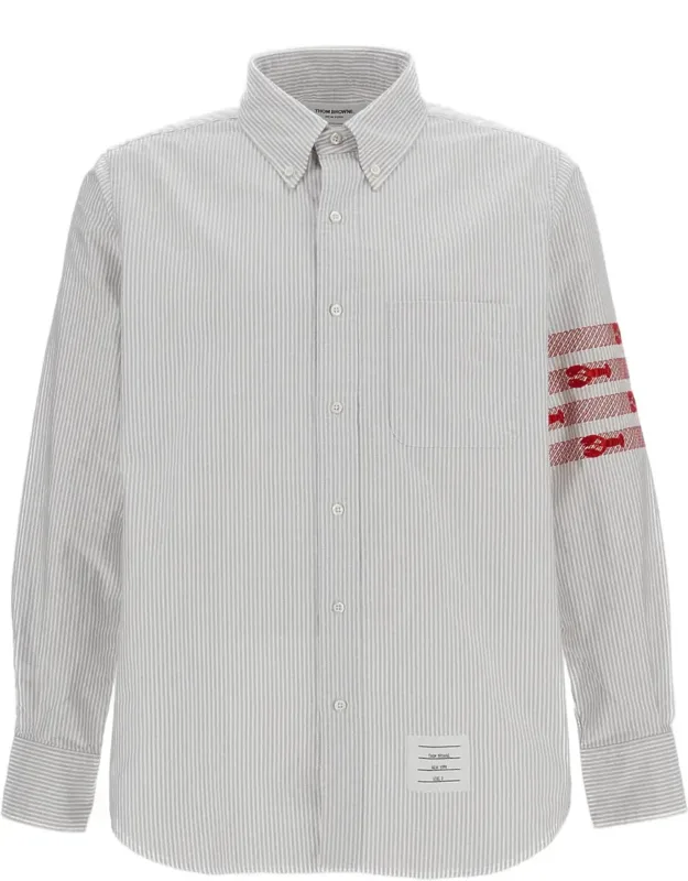 4-bar Lobster Cotton Oxford Shirt