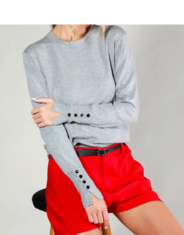 Button Detail Knitted Sweater