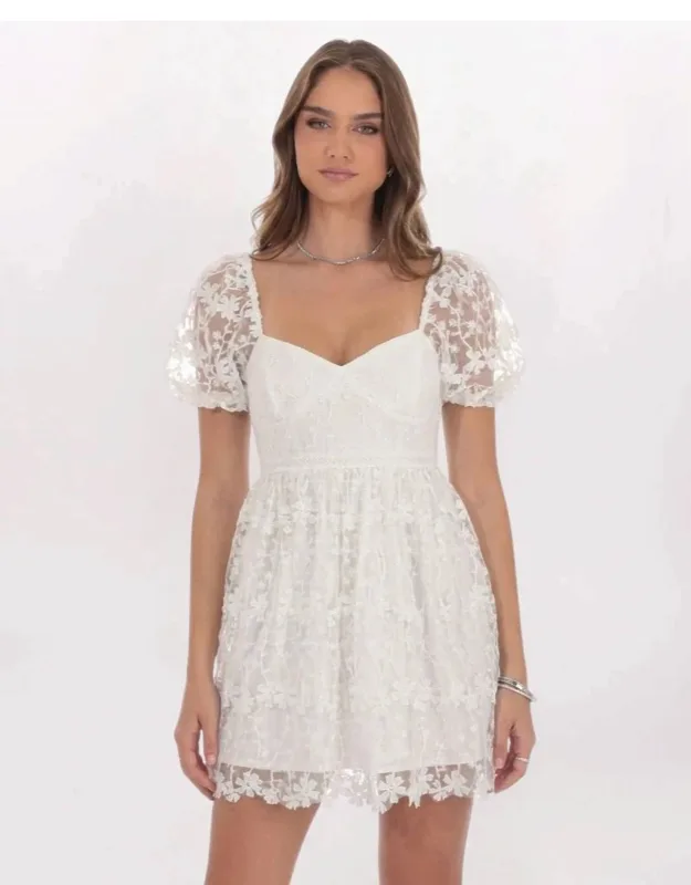 Crochet Lace Tiered Dress