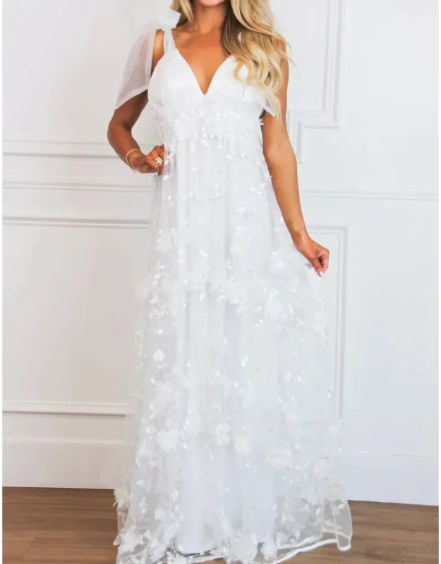 Floral Applique Maxi Dress