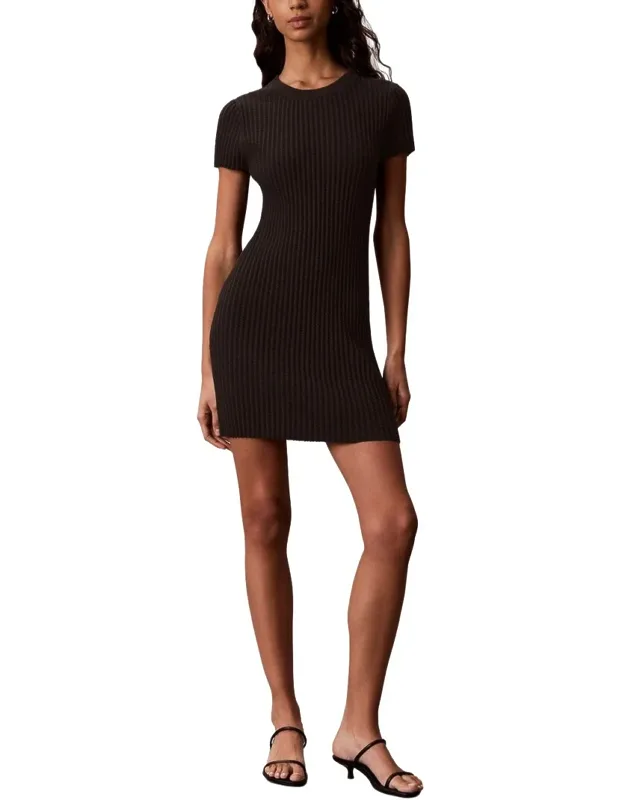 Zigzag Rib Mini Dress