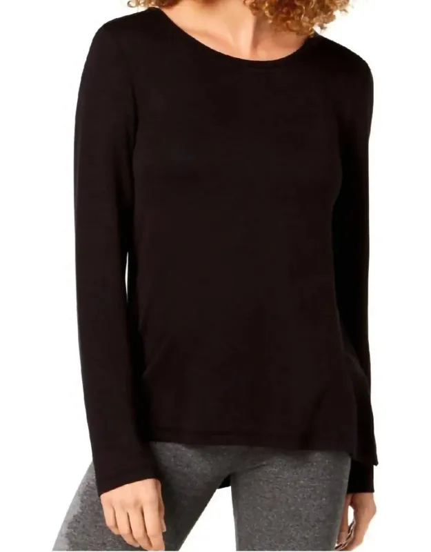 Cutout Back Long Sleeve T-shirt