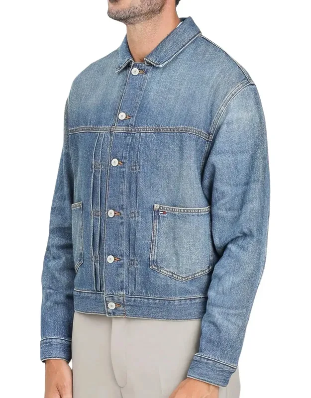Denim Jacket With Vintage-inspired Embroidery