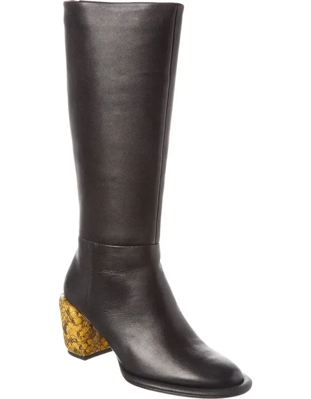 Naomi Petite Tall Leather Knee-high Boots