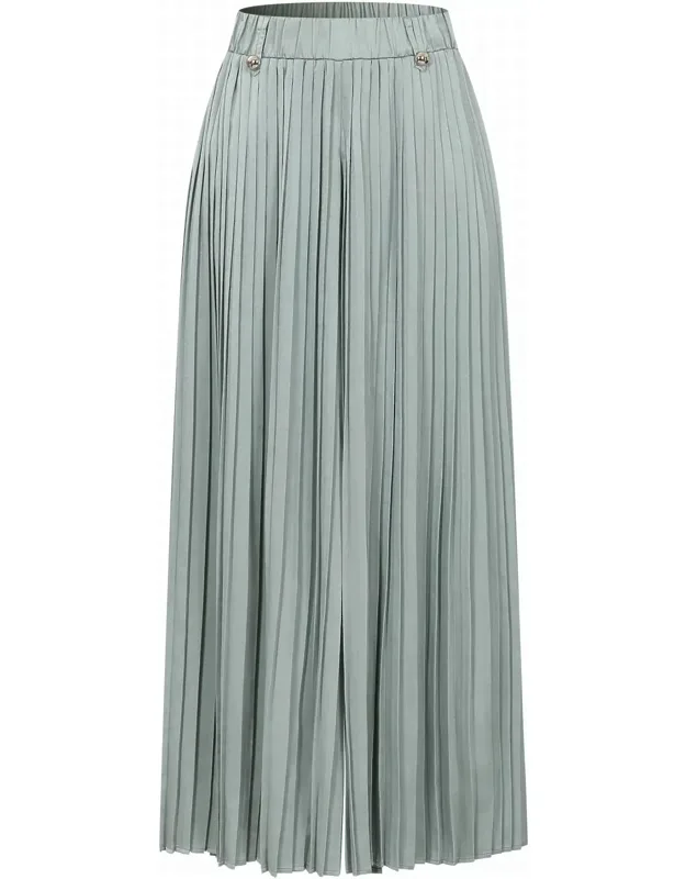 Pleated Wide Leg Pants