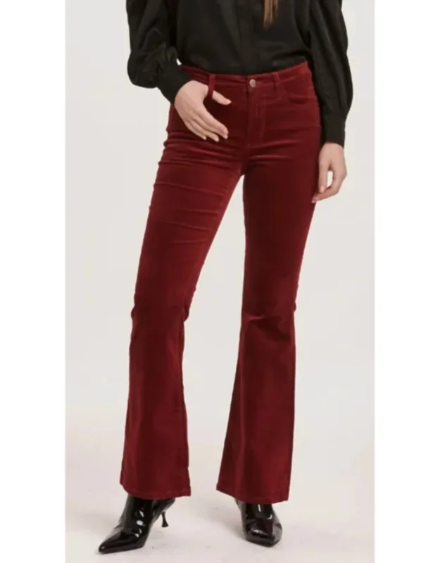 Rosa Mid-rise Velvet Pants