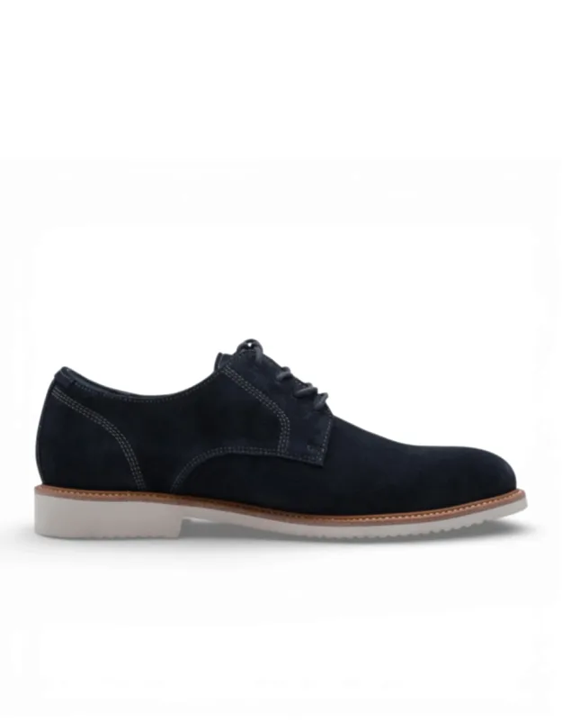 Suede Leather Plain Toe Smart Derby Shoes