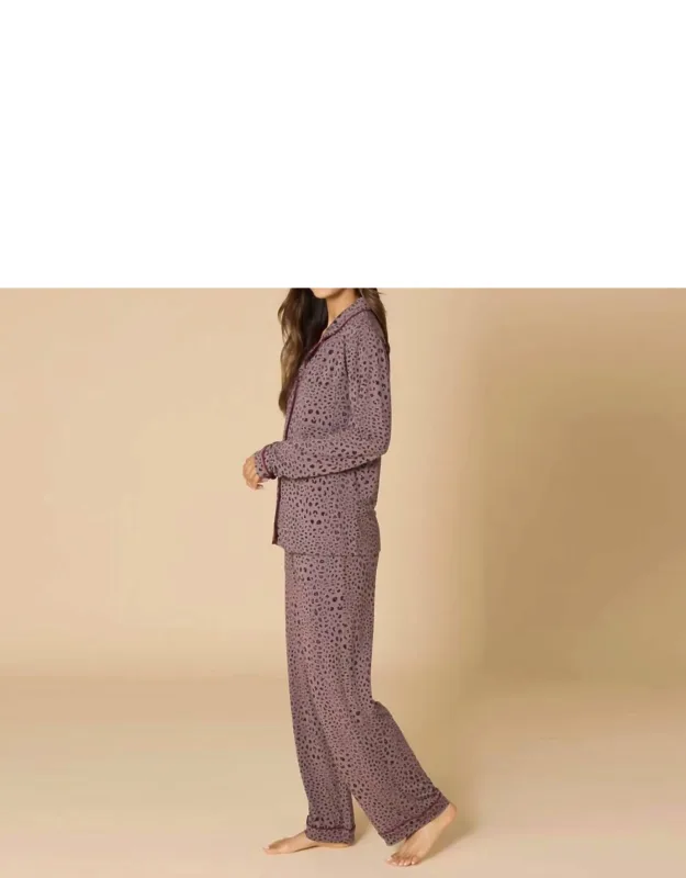 Aria Slim Notch Collar Pajama Set