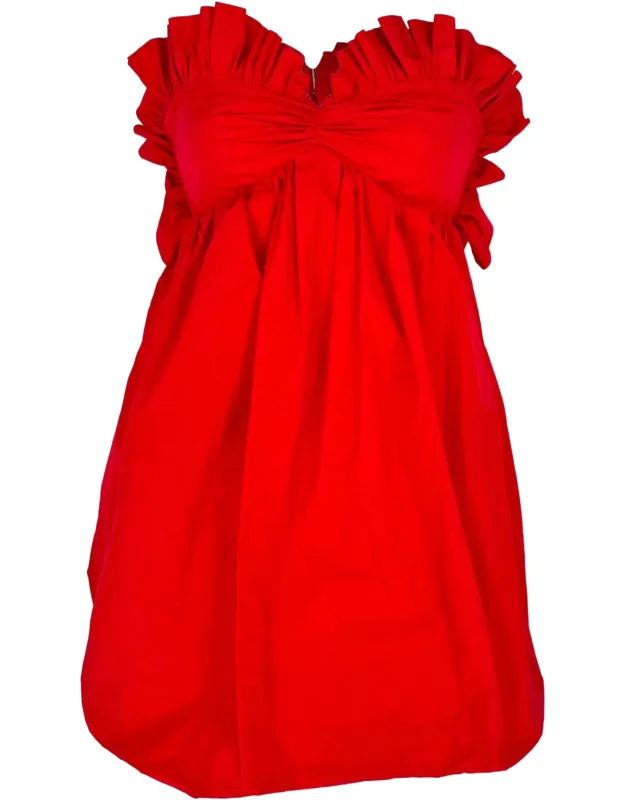 Ruffled Sweetheart Mini Dress
