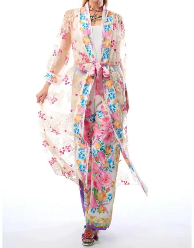 Blossom Duster Beaded Floral Robe