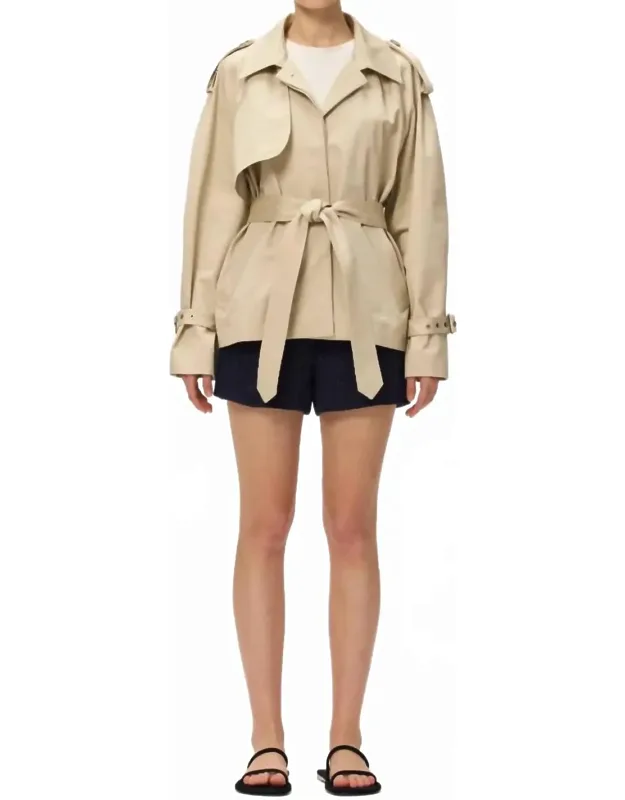 Cropped Trench Coat