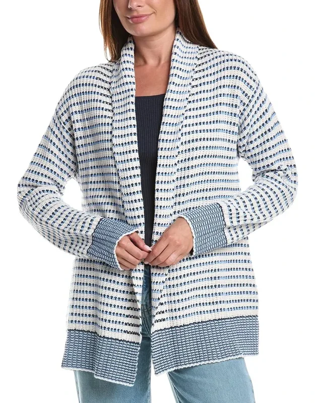 Stripe Open Front Cardigan