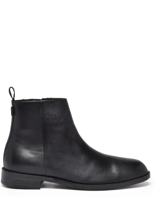 Leather Zip Ankle Boots