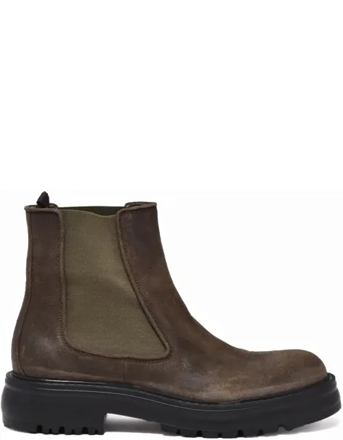 Suede Side-panel Ankle Boots
