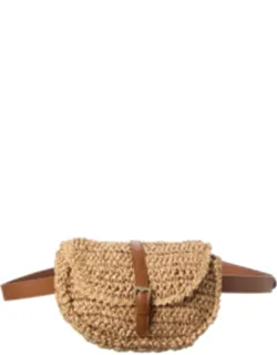 Paper Straw Belt Bag