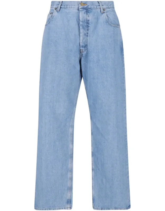 Light Blue Selvedge Denim Straight-leg Jeans